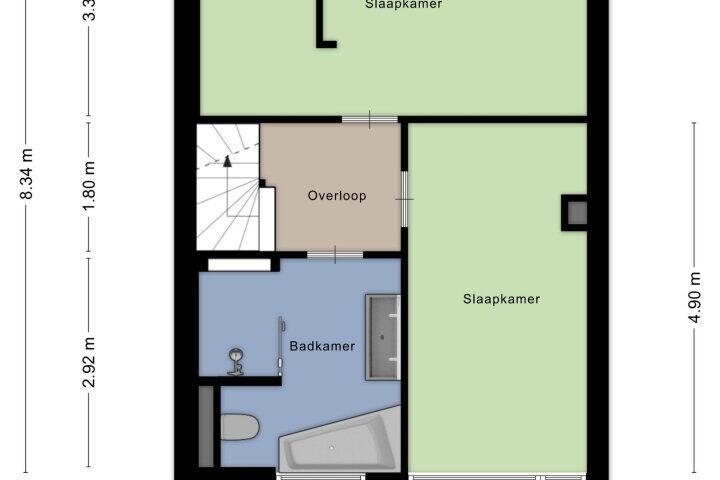 Plattegrond – Noppenstraat 22, Zwaanshoek