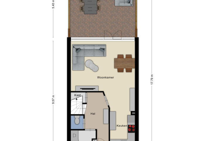 Plattegrond – Norbartlaan 11, Roosendaal