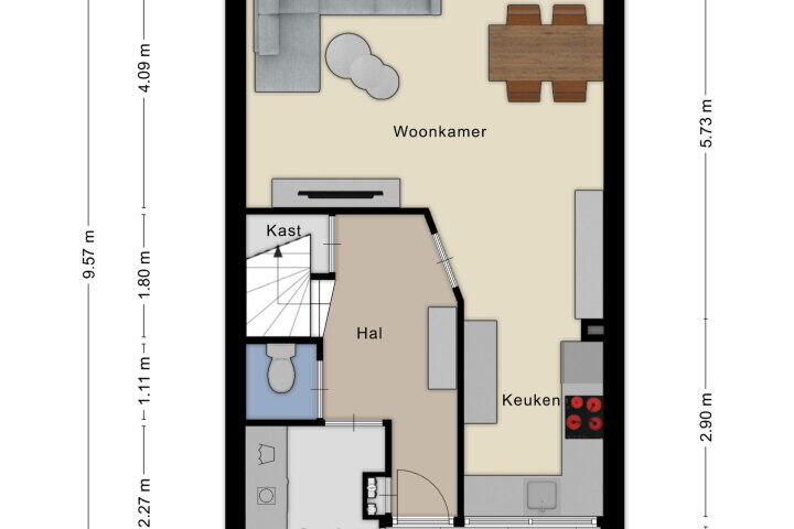 Plattegrond – Norbartlaan 11, Roosendaal