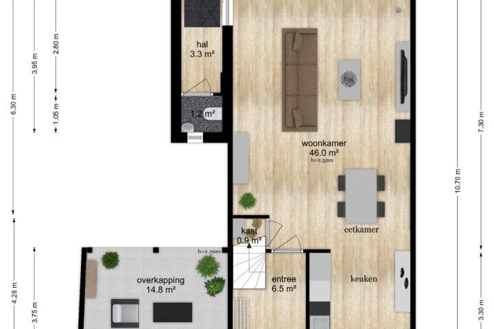 Plattegrond – Notenakker 10, Cothen