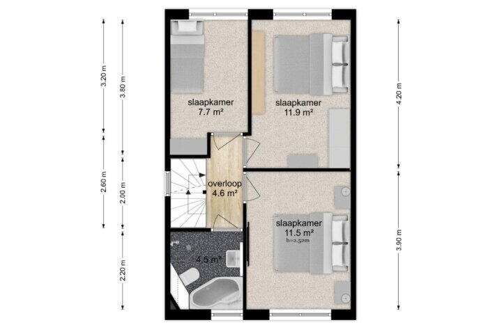 Plattegrond – Notenakker 10, Cothen