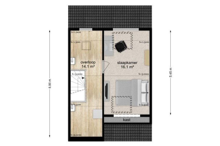 Plattegrond – Notenakker 10, Cothen