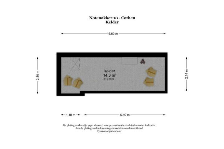 Plattegrond – Notenakker 10, Cothen