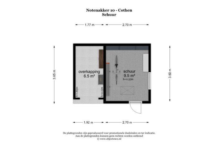 Plattegrond – Notenakker 10, Cothen