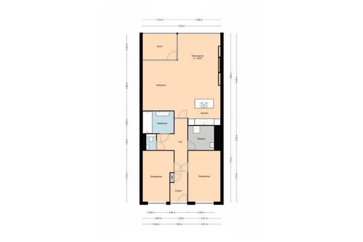Plattegrond – Oeverpad 509, Amsterdam