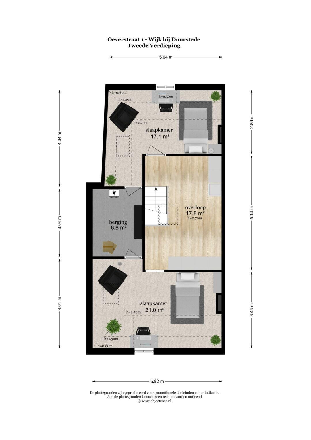 Plattegrond 3 - Oeverstraat 1, Wijk bij Duurstede