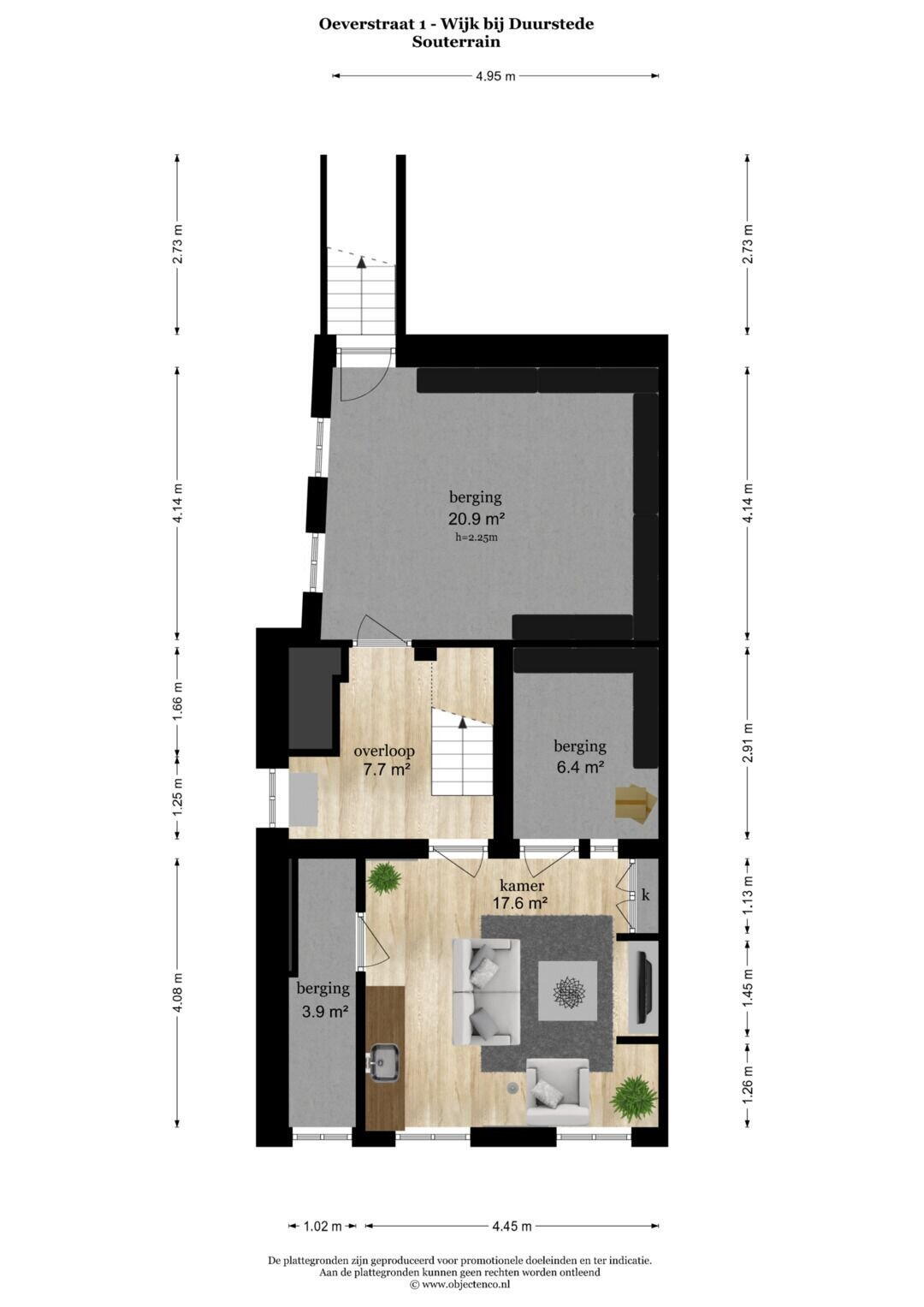Plattegrond 12 - Oeverstraat 1, Wijk bij Duurstede