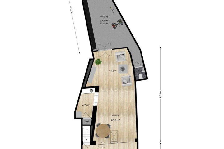 Plattegrond – Oeverstraat 2, Wijk bij Duurstede