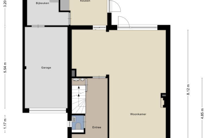 Plattegrond – Okapistraat 79, Nijmegen