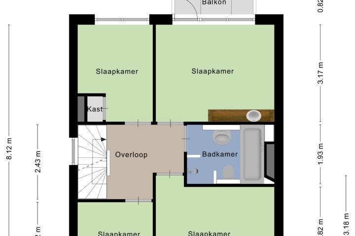 Plattegrond – Okapistraat 79, Nijmegen