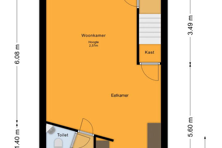 Plattegrond – Oktoberstraat 95, Almere