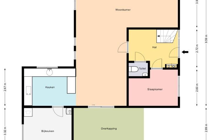 Plattegrond – Oldeberkoperweg 20, Oudehorne