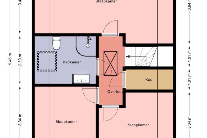 Plattegrond – Oldeberkoperweg 20, Oudehorne