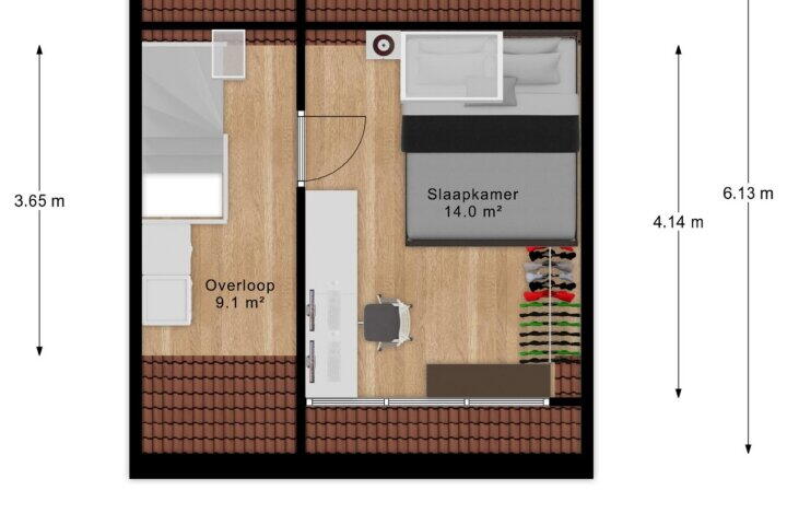 Plattegrond – Oleander 35, Veenendaal