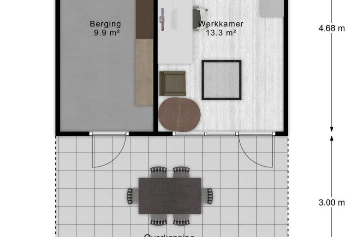 Plattegrond – Oleander 35, Veenendaal