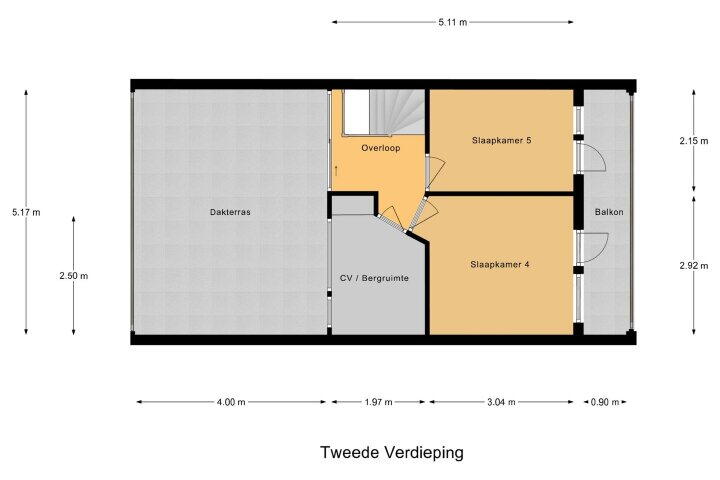 Plattegrond – Oliemolen 188, Hoorn