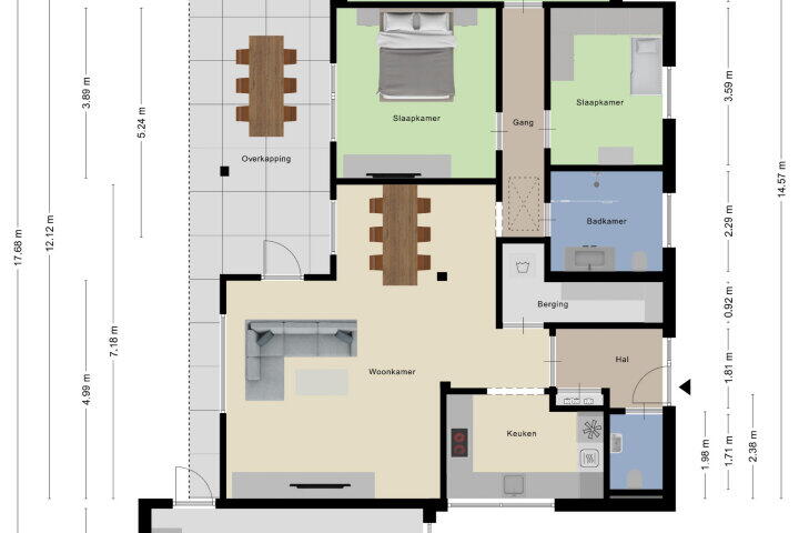 Plattegrond – Olmenstraat 3, Heerle