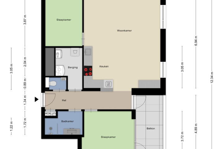 Plattegrond – Olympiapad 9 C 04, Maastricht