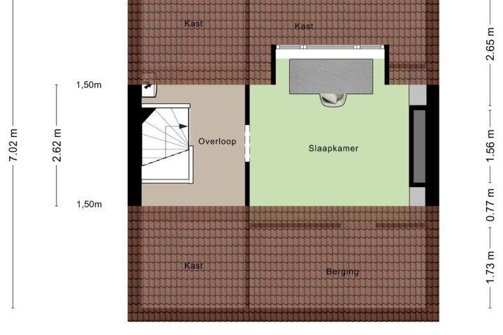 Plattegrond – Ommegangstraat 8, Roosendaal
