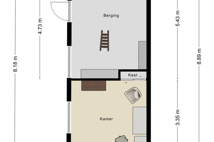 Plattegrond – Ommegangstraat 8, Roosendaal