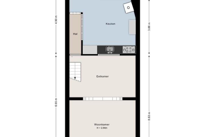 Plattegrond – Onnastraat 28, Steenwijk