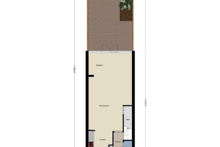 Plattegrond – Ooievaarshorst 6, Grave