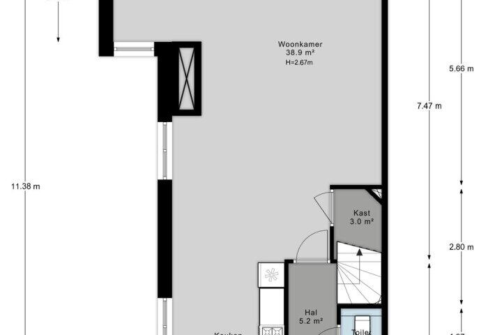 Plattegrond – Oossaander Hoop 19, Amsterdam