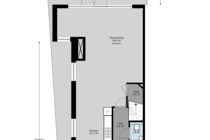 Plattegrond – Oossaander Hoop 19, Amsterdam