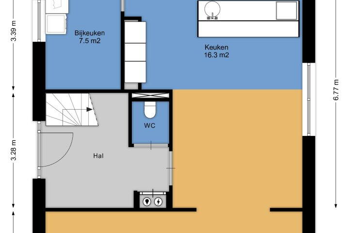 Plattegrond – Oosteinde 55 B, Vriezenveen