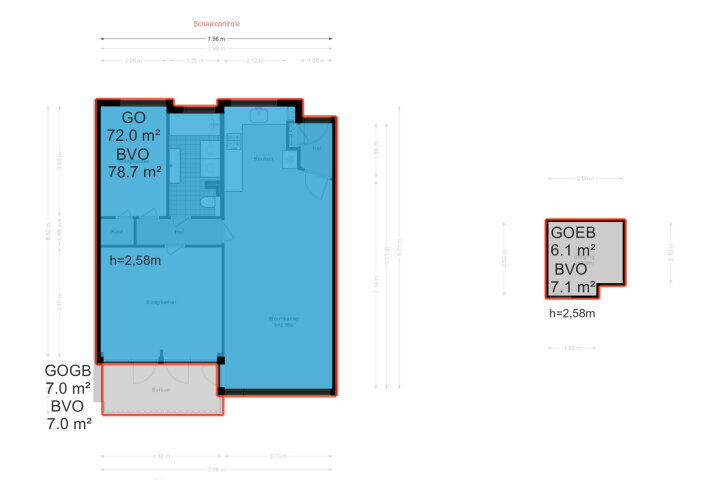 Plattegrond – Oostelijk Halfrond 71, Amstelveen