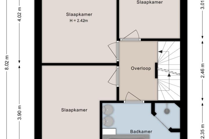 Plattegrond – Oostercluft 390, Steenwijk