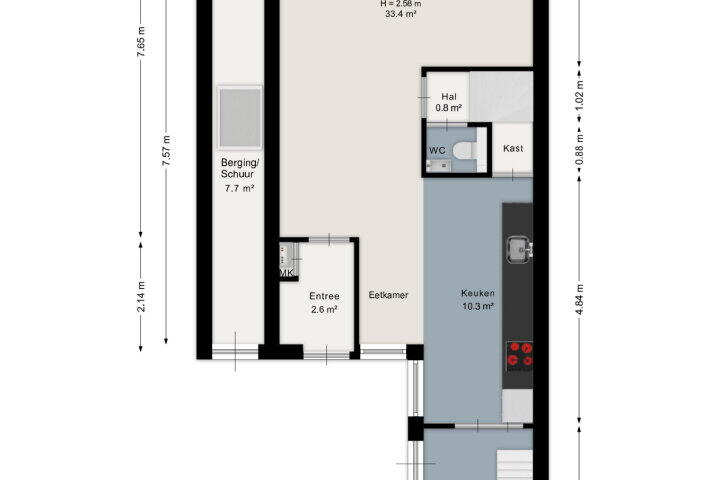 Plattegrond – Oostercluft 59, Steenwijk
