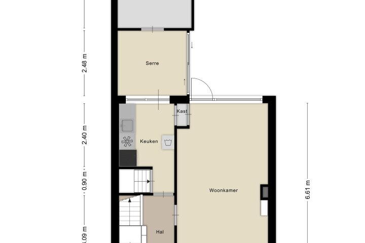 Plattegrond – Oosterhofstraat 6, Arnhem