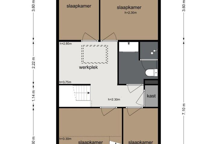 Plattegrond – Oosterlengte 16, Amsterdam