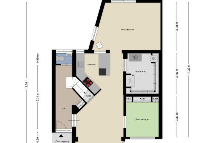 Plattegrond – Oostermoer 19, Lelystad