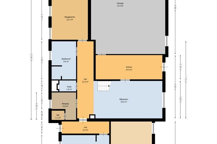 Plattegrond – Oosterweg 24, De Wilp