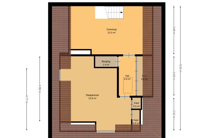 Plattegrond – Oosterweg 24, De Wilp
