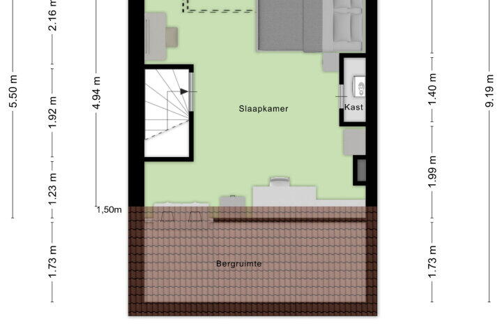 Plattegrond – Opaaldijk 52, Roosendaal