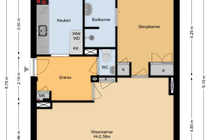 Plattegrond – Oranjelaan 75, Zoetermeer