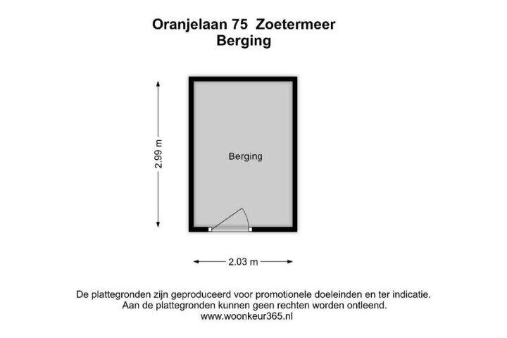 Plattegrond – Oranjelaan 75, Zoetermeer