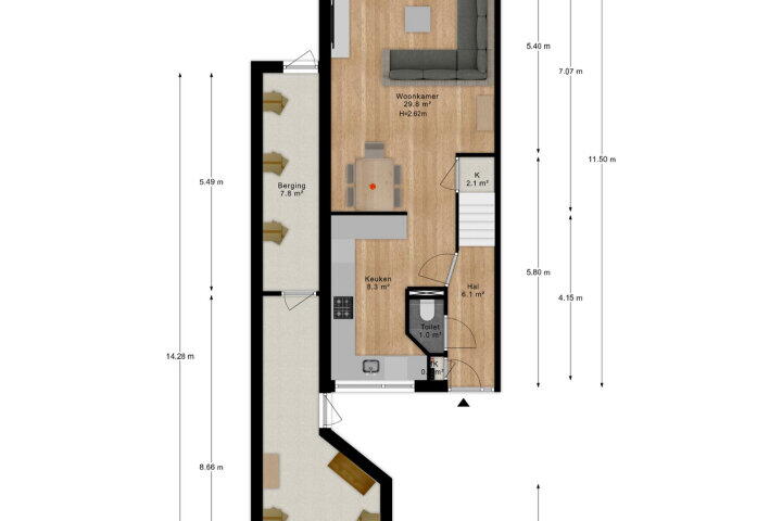 Plattegrond – Oranjestraat 82, Elst