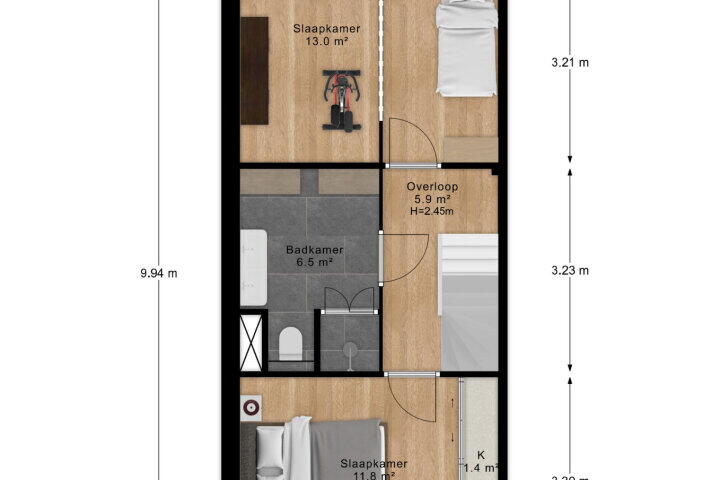 Plattegrond – Oranjestraat 82, Elst