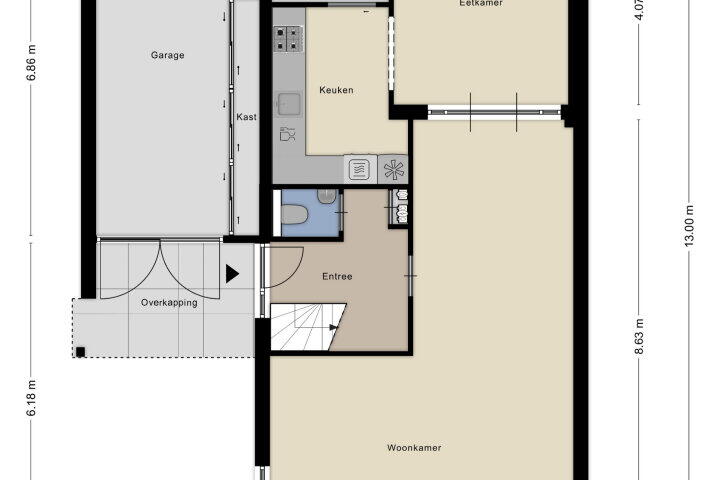 Plattegrond – Oranjeweg 192, Rheden