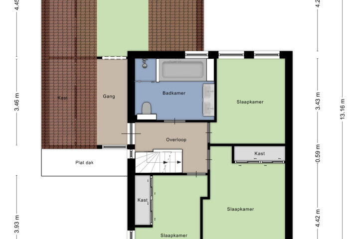Plattegrond – Oranjeweg 192, Rheden