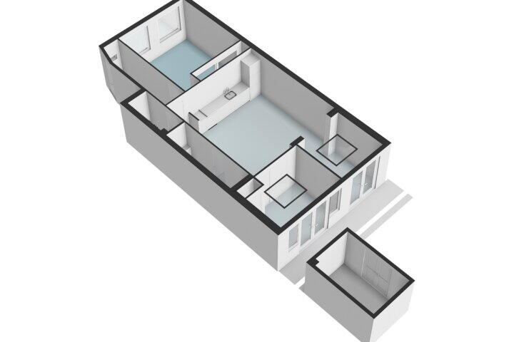 Plattegrond – Orteliusstraat 52 H, Amsterdam