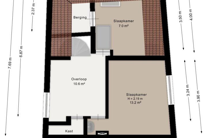 Plattegrond – Orthenstraat 79, 's-hertogenbosch