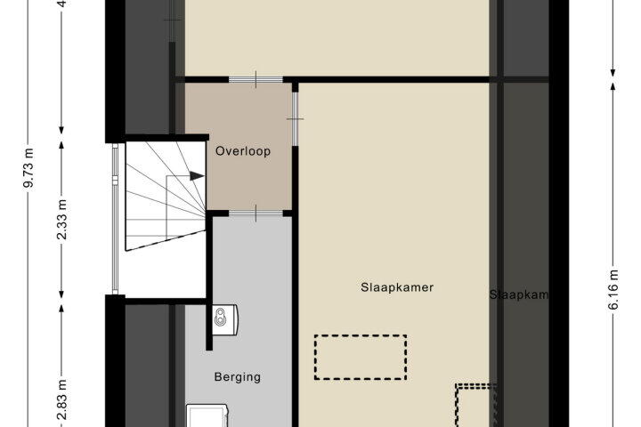 Plattegrond – Ossenkamp 21, Hooglanderveen