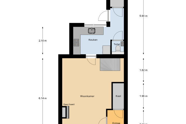 Plattegrond – Oud Arnemuidsvoetpad 3, Middelburg