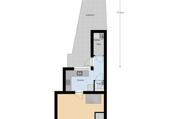 Plattegrond – Oud Arnemuidsvoetpad 3, Middelburg