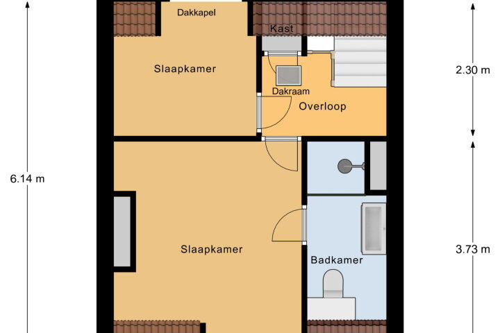Plattegrond – Oud Arnemuidsvoetpad 3, Middelburg